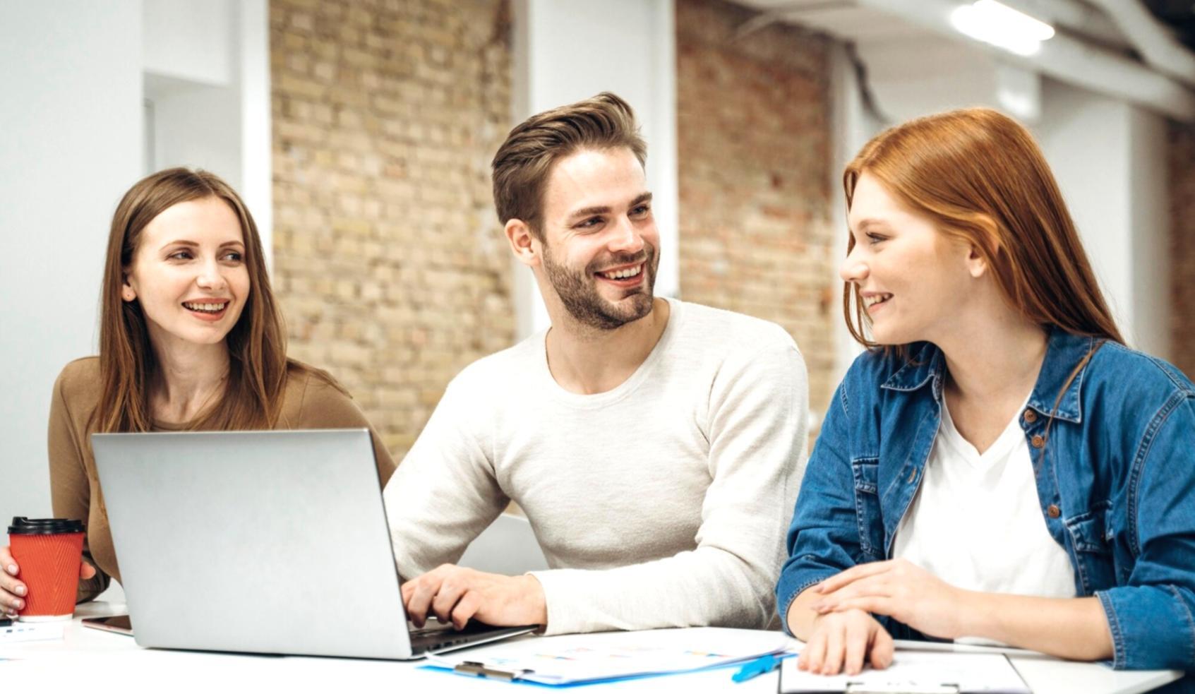 Business professionals analyzing financial data and working capital metrics